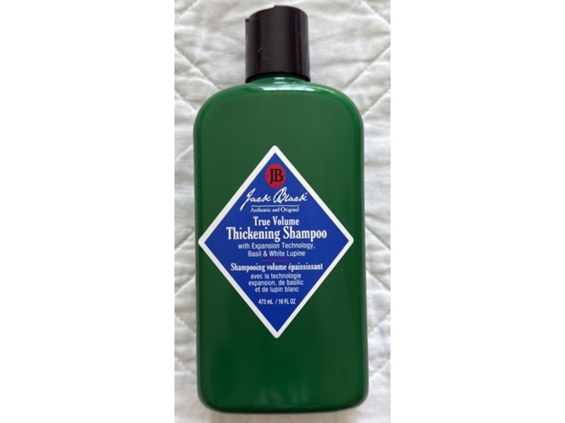 Jack Black True Volume Thickening Shampoo, Basil & White Lupine, 16 fl oz/473 mL