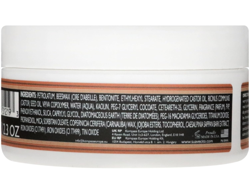Suavecito Pomade Clay, Strong Hold, 2.3 oz/65 g