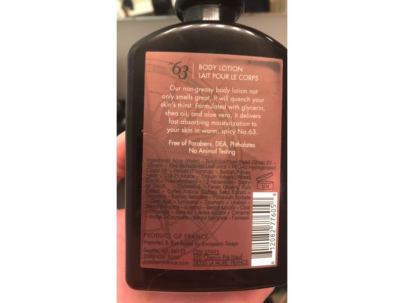 Pre de Provence No 63 Body Lotion, 8 fl oz/240 ml