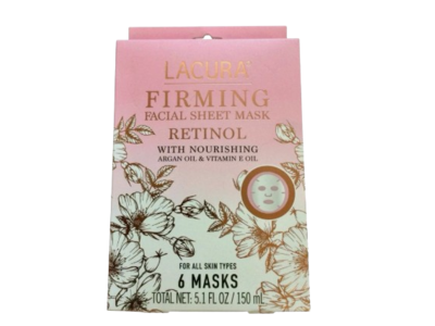Lacura Facial Sheet Mask, Firming, 5.1 fl oz/150 mL, 6 Count