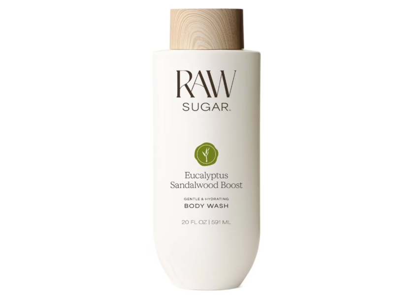 Raw Sugar Body Wash, Eucalyptus Sandalwood Boost, 20 fl oz/591 mL
