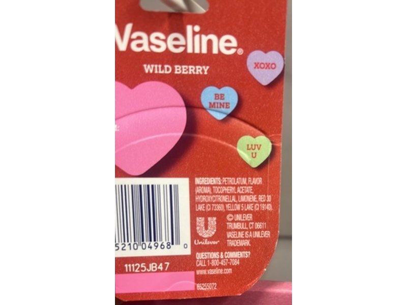 Vaseline Mini Lip Balm, Wild Berry, 0.25 oz/7 g