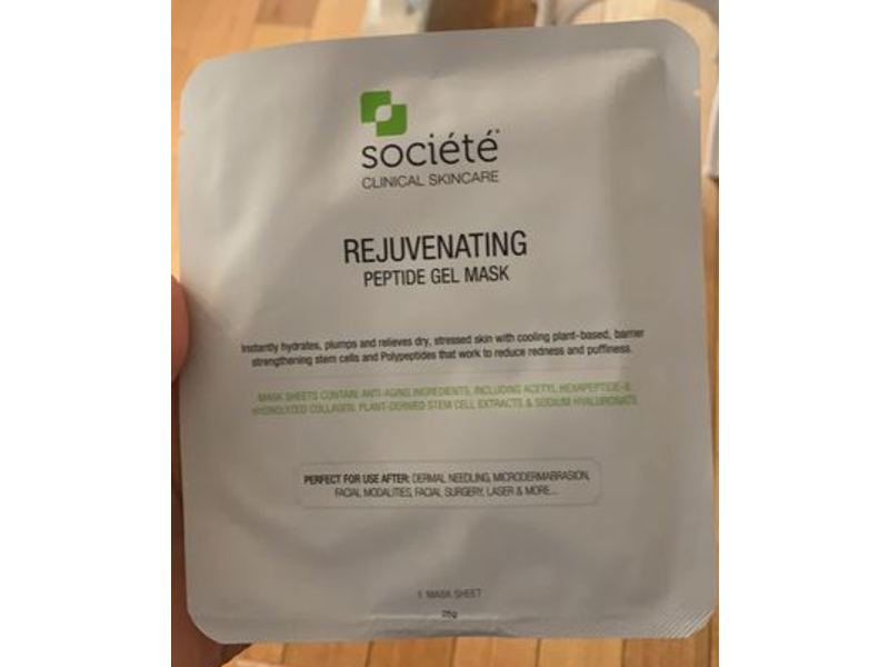 Societe Rejuvenating Peptide Gel Mask, 25 g, 1 Ct