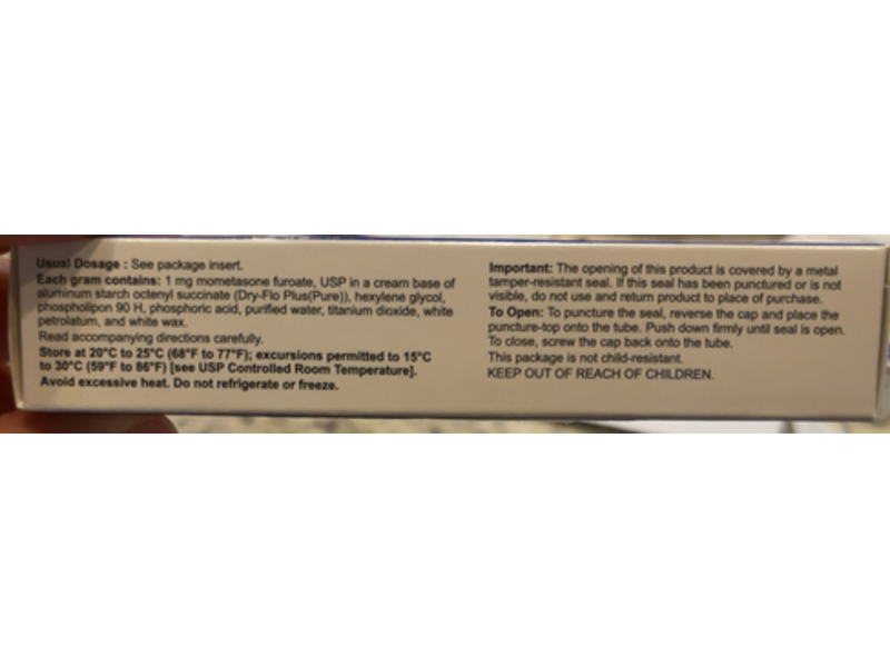 Mometasone Furoate Cream USP , 0.1 %, 15 g North Starx (RX)