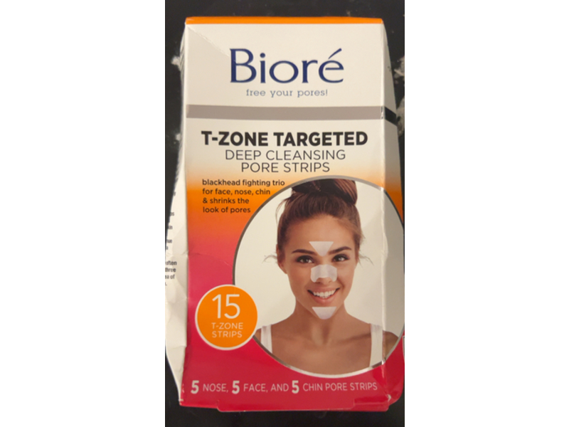 Biore T-Zone Targeted Deep Cleansing Pore Strips, 15 Strips