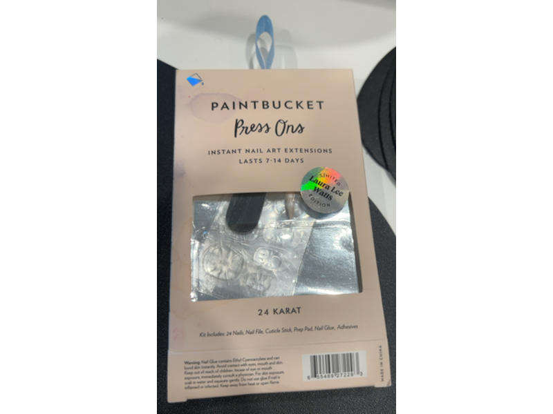 Painbucket Press Ons Instant Nail Art Extensions, 24 Karat, 24 Count