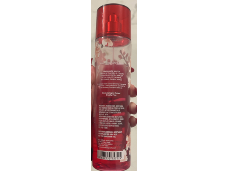 Bath & Body Works Body Mist, Japanese Cherry Blossom, 8 fl oz/236 mL