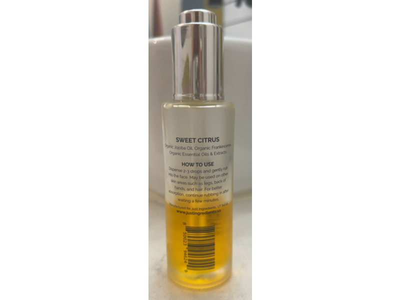 Just Ingredients Face Serum Oil, Sweet Citrus
