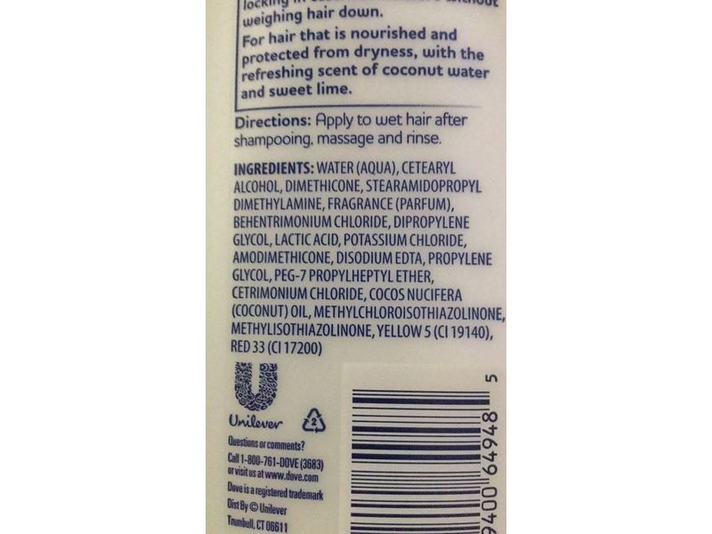 Dove Conditioner, Coconut & Hydration, 12 oz/355 mL