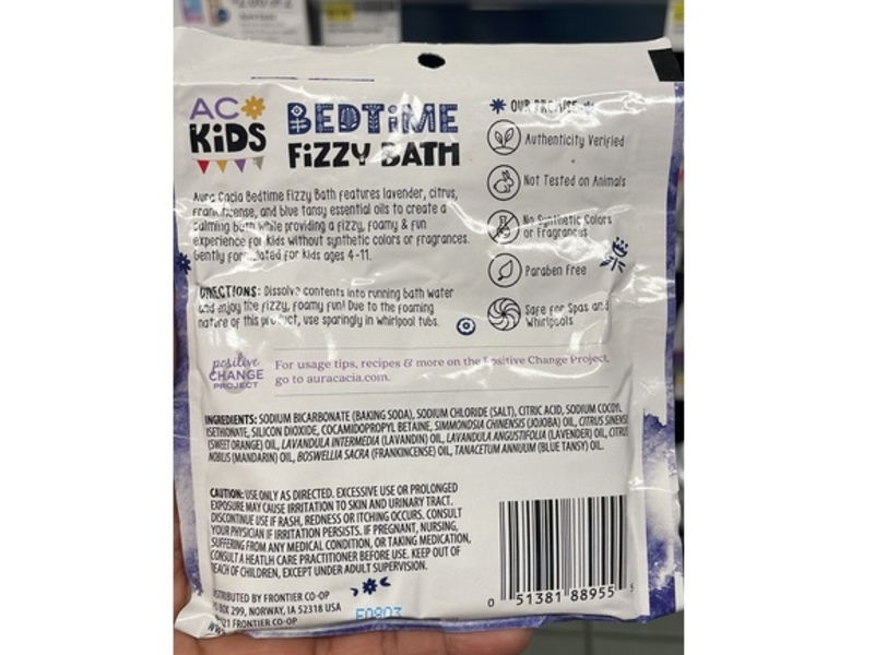 Aura Cacia Kids Bedtime Fizzy Bath, 2.5 oz/70.9 g
