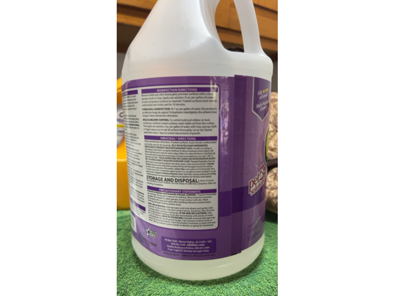 Odoban Laundry & Air Freshener Disinfectant Multi - Purpose Cleaner, Lavender, 3.79 L, Pack Of 4
