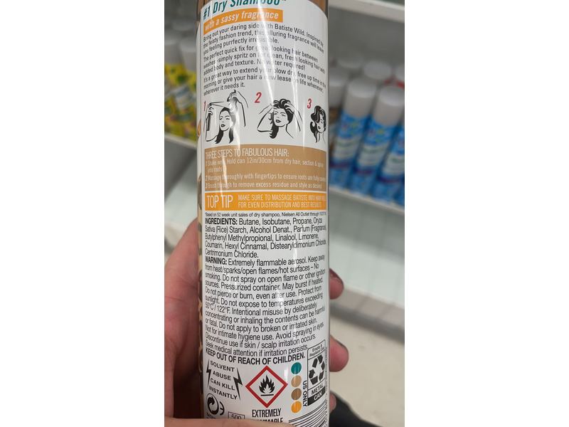 Batiste Instant Hair Refresh Dry Shampoo, Wild