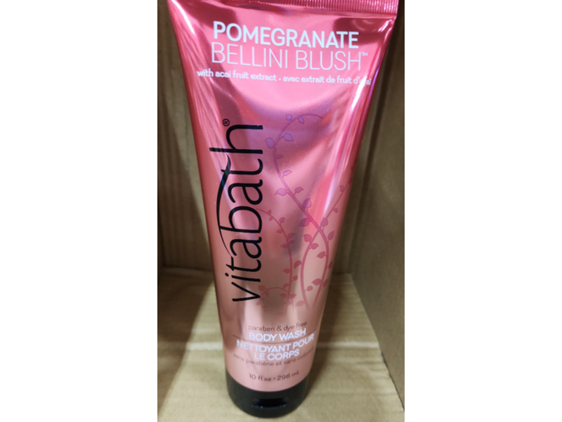 Vitabath Pomegranate Bellini Bush Body Wash, Acai Fruit Extract, 10 fl oz/296 mL