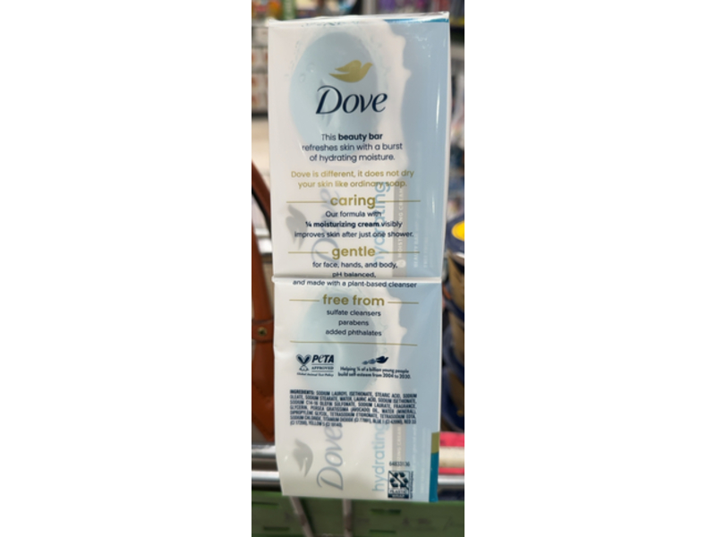 Dove Hydrating Beauty Bar, Glacial Water & Avocado Oil, 3.75 oz/106 g, 6 Count