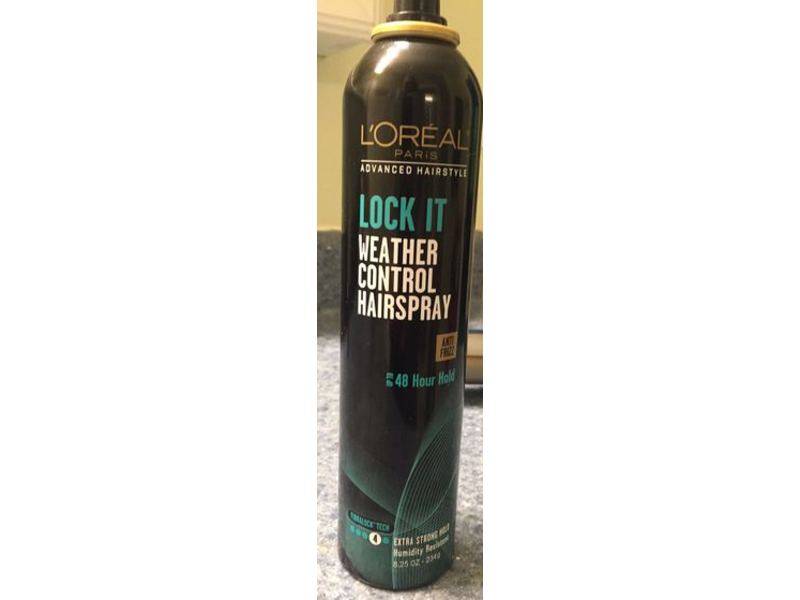 L'Oreal Paris Lock It Weather Control Hairspray, Extra Strong Hold, 8.25 oz/234 g