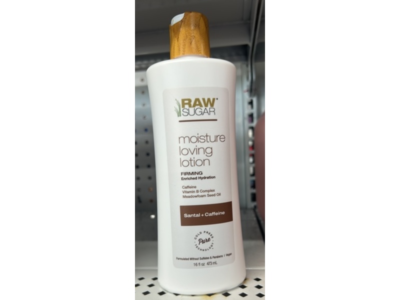 Raw Sugar Moisture Loving Lotion, Santal + Caffeine, 16 fl oz/473 mL