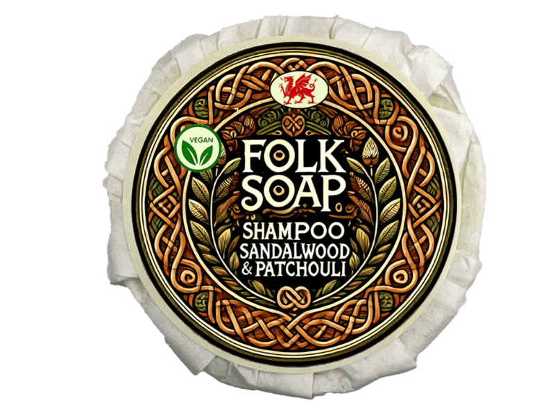Folk Soap Shampoo Bar, Sandalwood & Patchouli, 110 g