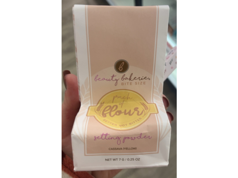 Beauty Bakerie Bite Size Pinch Of Flour Setting Powder, Cassava(Yellow), 0.25 oz/7 g