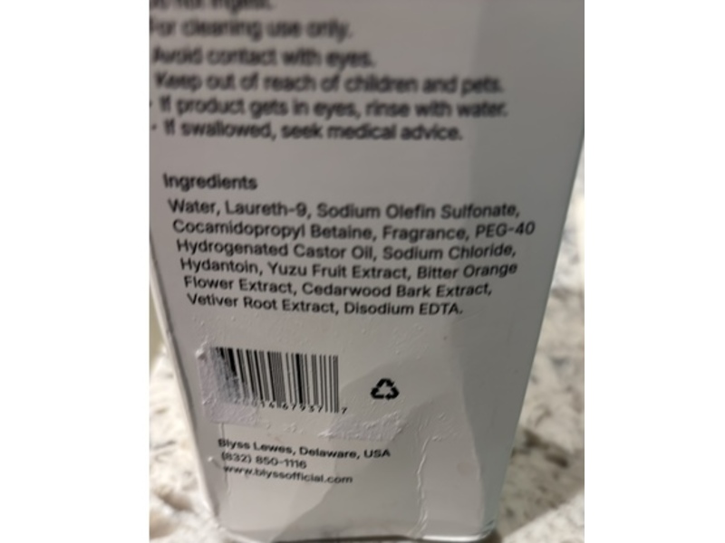 Blyss Baja Deep Cleansing & Highly Scented Mop Concentrate, 16.9 fl oz/500 mL