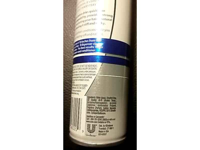 Dove Damage Therapy Hairspray, Extra Hold, 7 oz/198 g, Pack Of 2