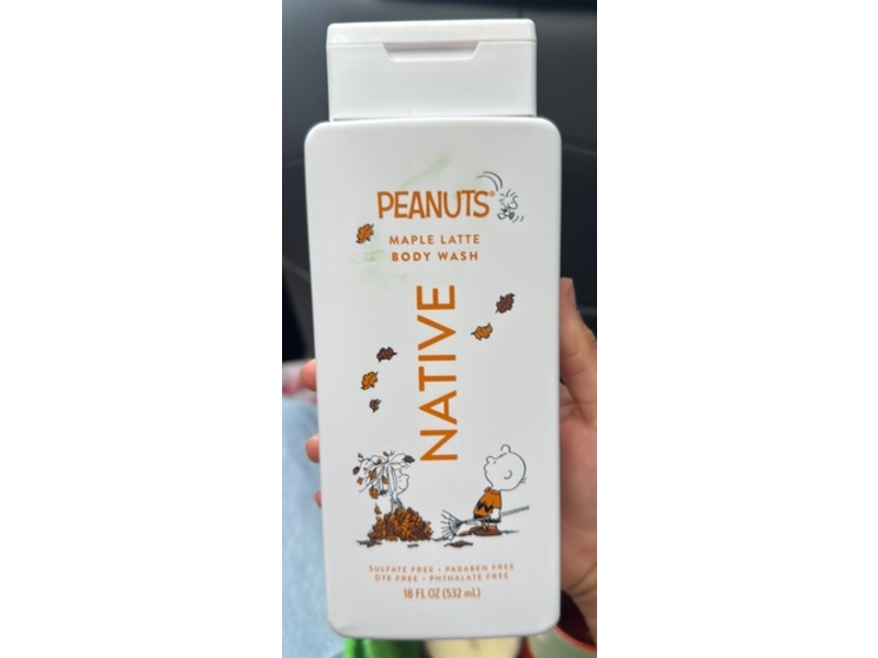 Native Peanuts Body Wash, Maple Latte, 18 fl oz/532 mL