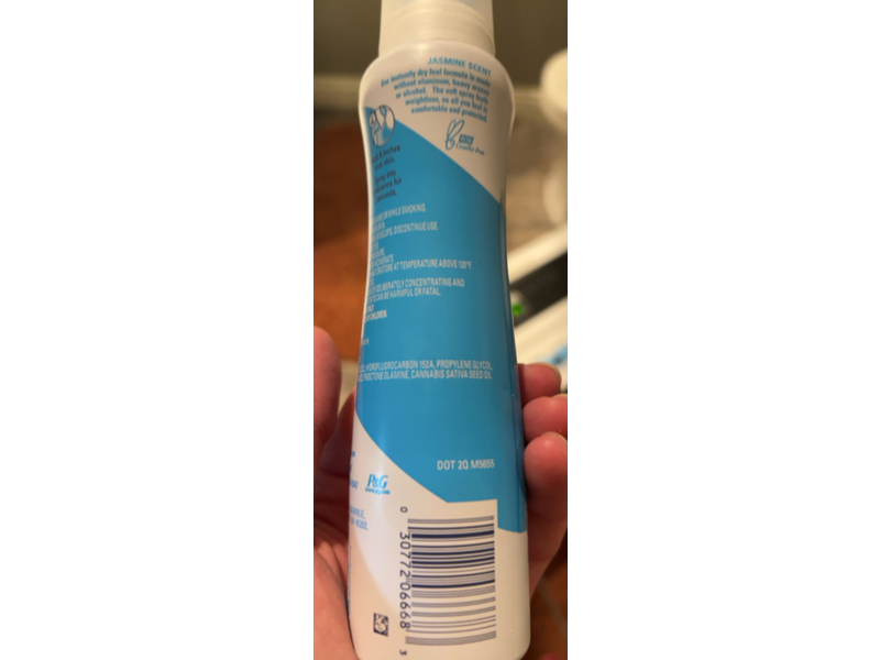 Secret Deodorant Dry Spray, Midnight Jasmine+Hemp Seed Oil, 4.1 oz/116 g, Pack Of 2