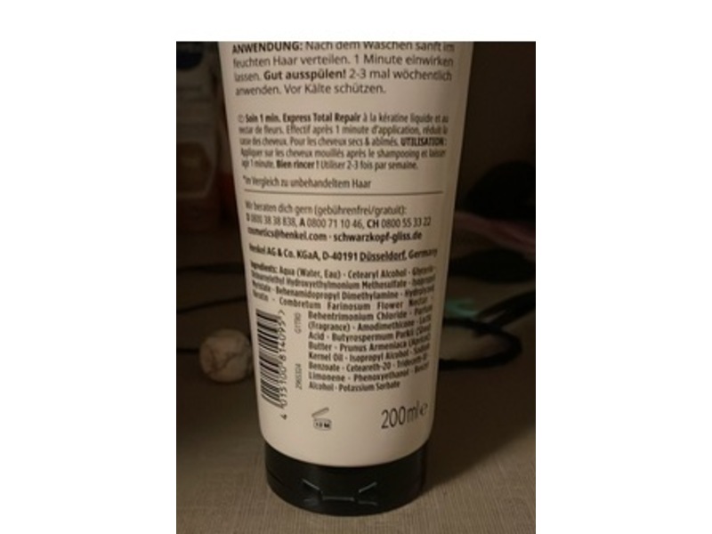 Schwarzkopf Gliss Total Repair ExpressTreatment, 200 mL