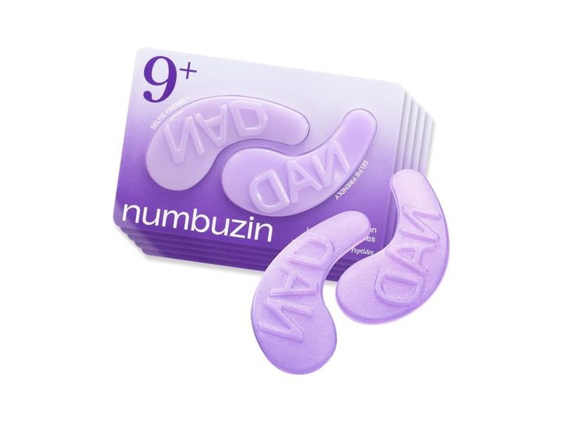 Numbuzin 9+ Under Eye Patches, NAD+Collagen, 0.28 oz/8 g, 5 Pairs