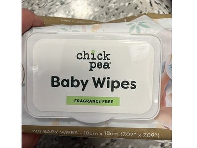 Chick Pea Baby Wipes, 120 Count