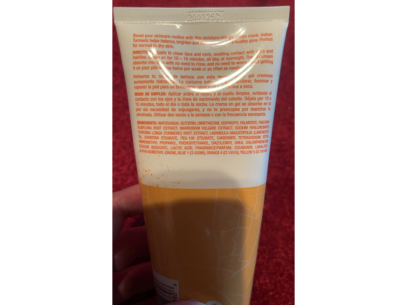 Freeman Exotic Blends Hydrating Gel Cream Mask, Indian Turmeric, 6 fl oz/175 mL