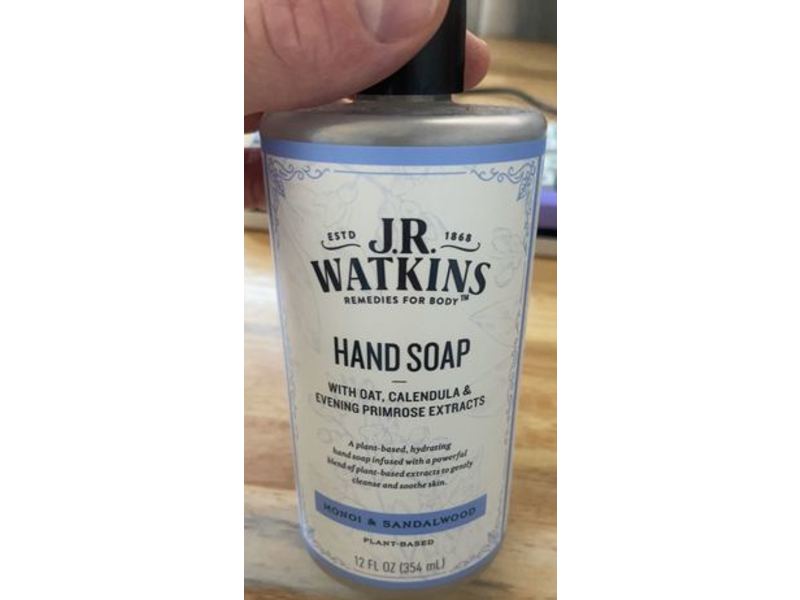 J. R. Watkins Hand Soap, Monoi & Sandalwood, 12 fl oz/354 mL