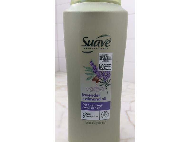Suave Professionals Frizz Calming Conditioner, Lavender + Almond Oil, 28 fl oz/828 mL