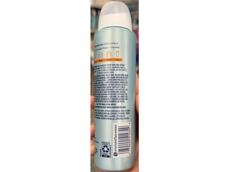 Degree Women Whole Body Deodorant Spray, Fresh Citrus, 4 oz/113 g