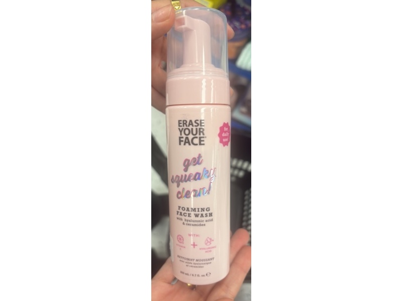 Erase Yor Face Faoming Face Wash, Get Squeaky Clean, 8.7 fl oz/200 mL
