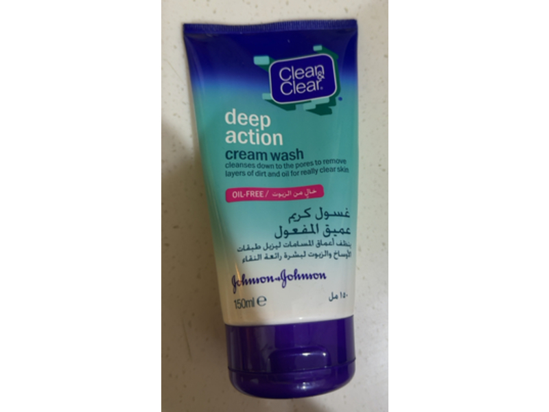 Clean & Clear Deep Action Cream Wash, 150 mL