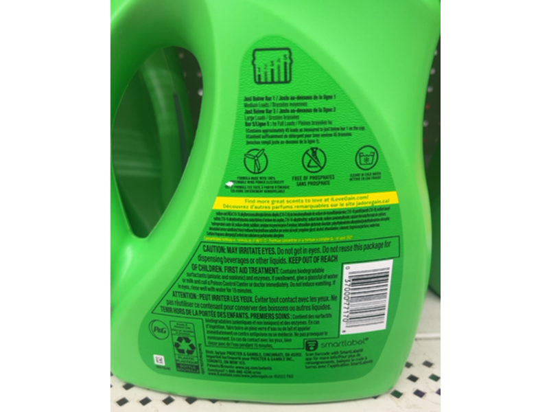 Gain Liquid Laundry Detergent, Moonlight Breeze, 45 Loads, 65 fl oz/1.92 L