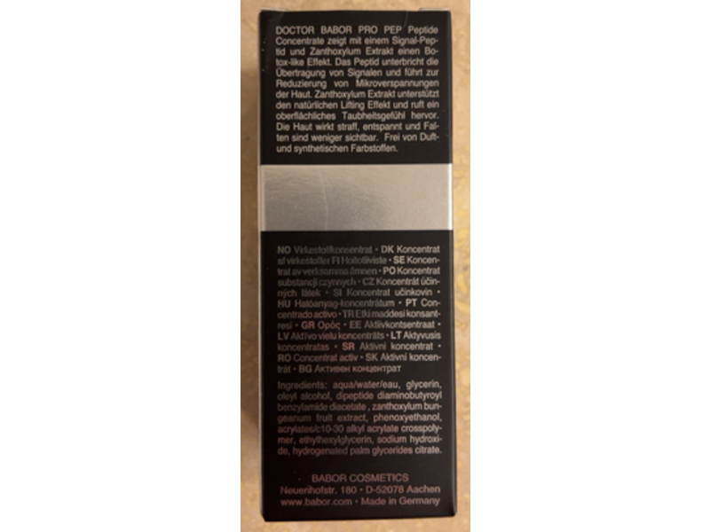 Doctor Babor Pro Pep Peptide Concentrate, Signal Peptide + Zanthoxylum Extract, 1 fl oz/30 mL