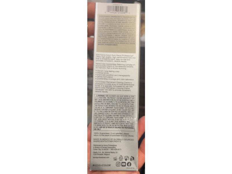 Kenra Color Monochrome Permanent Color, 6N Dark Blonde Natural, 3 oz/85 g