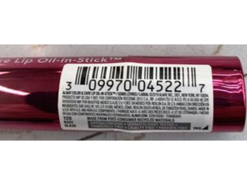 Almay Color & Care Lip Oil-In-Stick, 120 Rosy Glaze, 0.09 oz