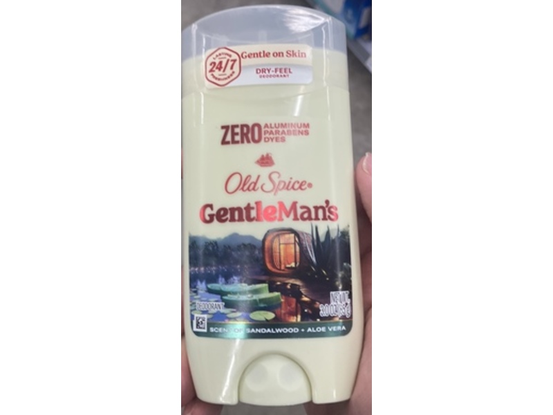 Old Spice GentleMan's Deodorant, Sandalwood + Aloe Vera, 3 oz/85 g