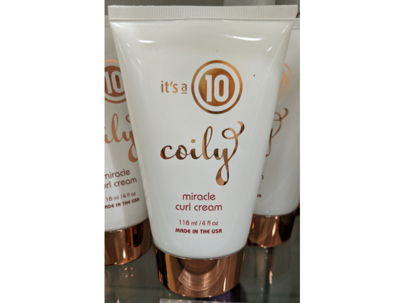 It's A 10 Coily Miracle Curl Cream, 4 fl oz/118 mL