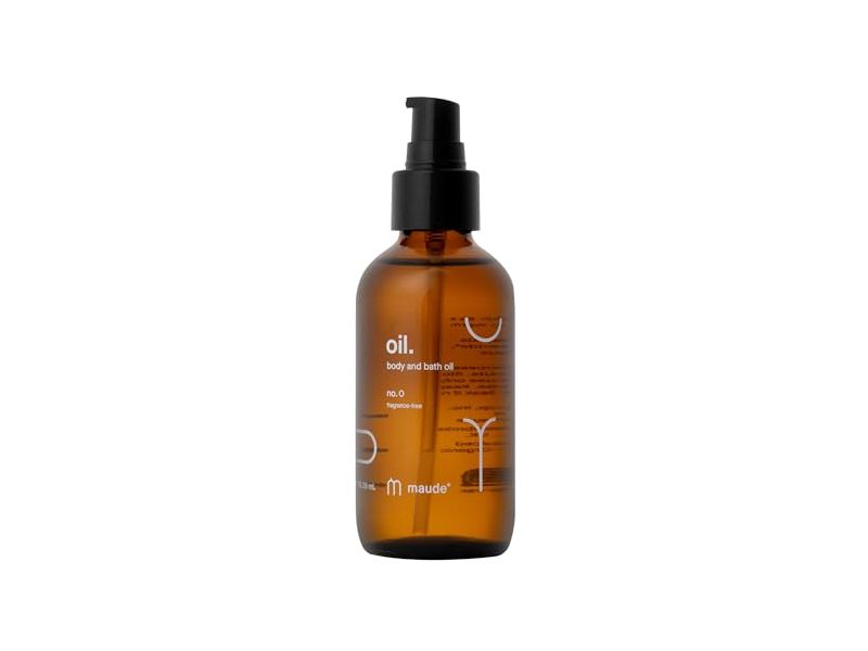 Maude Oil. No. 0 Body & Bath Oil, Fragrance-Free, 4 fl oz/118.29 mL