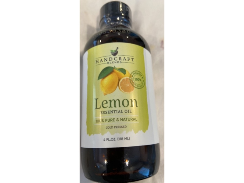 Handcraft Blends Lemon Essential Oil, 4 fl oz/118 mL