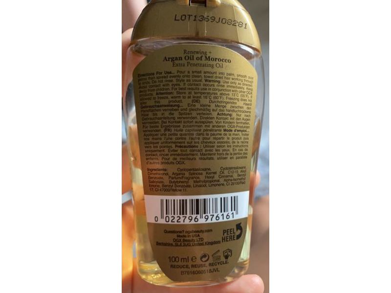 Ogx Renewing + Argan Oil Of Morocco Extra Penetrating Oil, 3.3 fl oz/100 ml