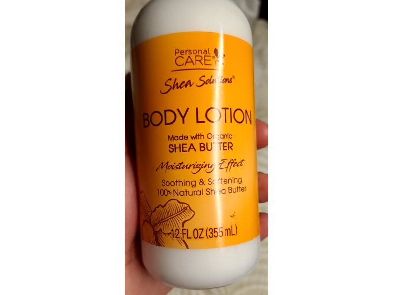 Personal Care Shea Solutions Body Lotion, Organic Shea Butter,12 fl oz/355 mL