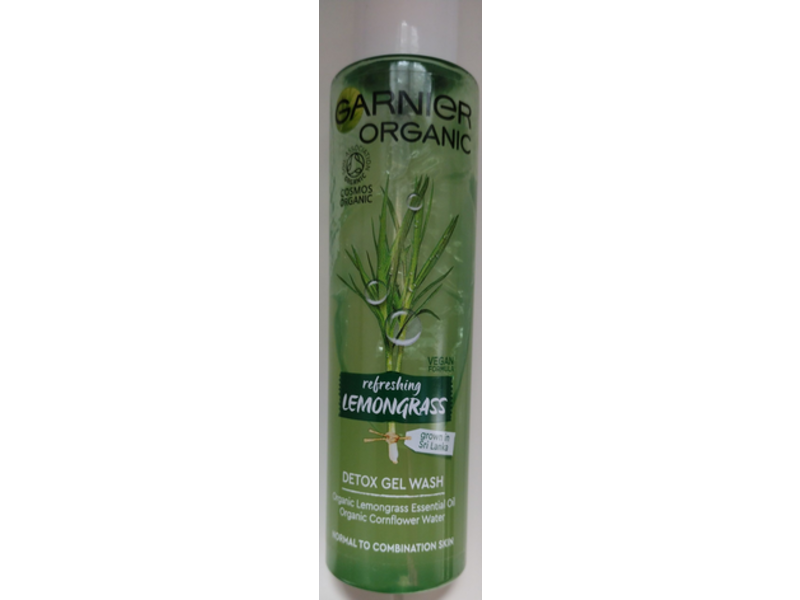 Garnier Organic Detox Gel Wash, Lemongrass , 150 mL