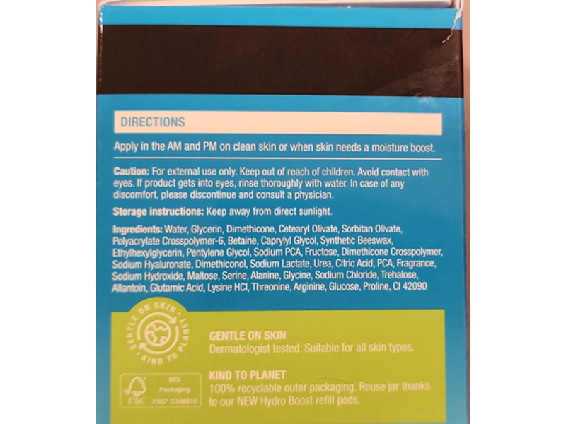 Neutrogena Hydro Boost Water Gel, Hyaluronic Acid, 50 g