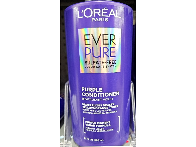 L’Oreal Paris EverPure Conditioner, Purple, 23 fl oz/680 mL