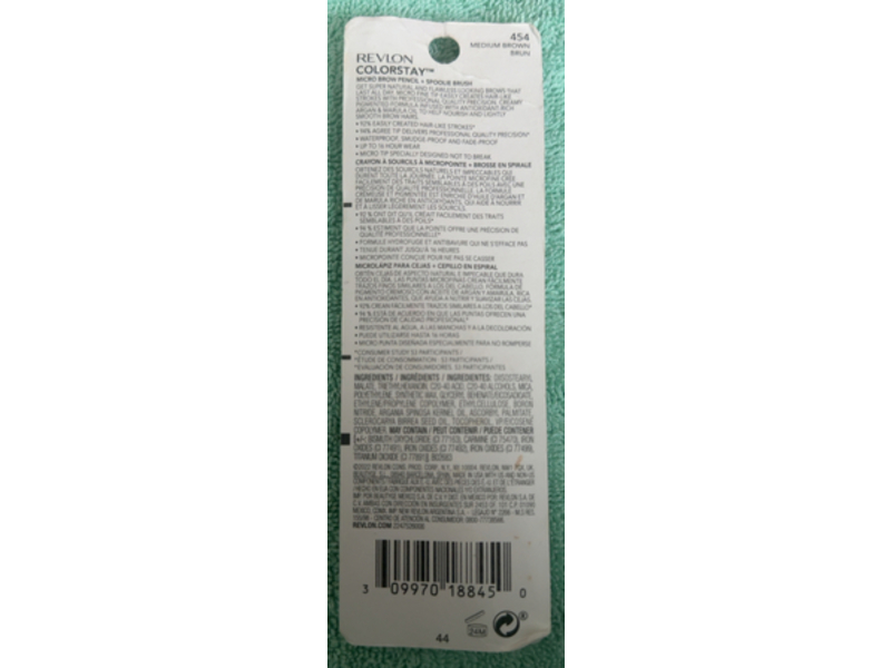Revlon ColorStay Micro Brow Pencil, 454 Medium Brown, 0.003 oz/0.09 g