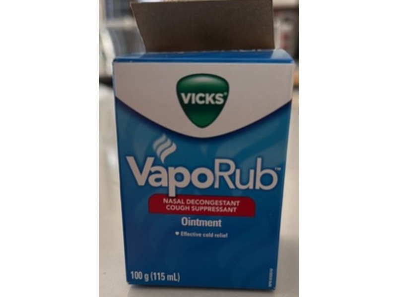 Vicks VapoRub Nasal Decongestant Ointment, 115 mL
